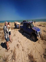 Beach camping