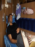 sleeping on the train