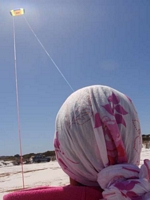 High wind beach activity