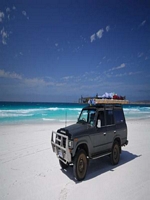 Lucky Bay beach driving